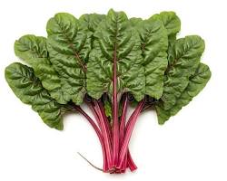 Colorful leafy green with high oxalate content